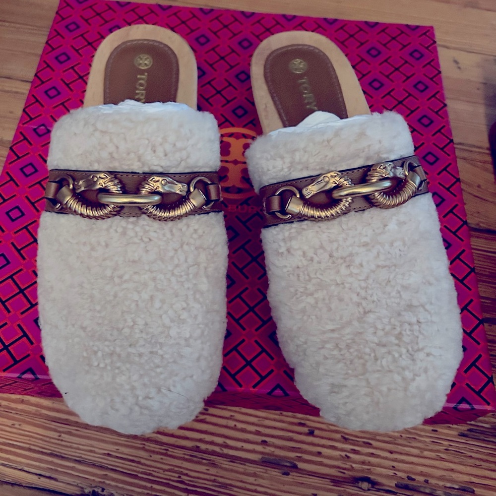 Tory Burch Jessica Sherpa Clogs